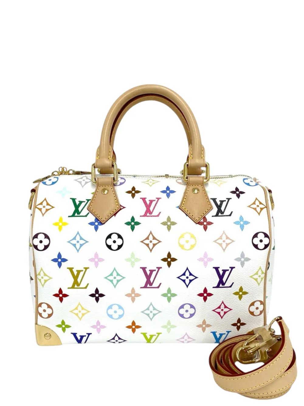 2021-2026 Takashi Murakami Monogram Multicolore Speedy Bandouliere 25 boston bag