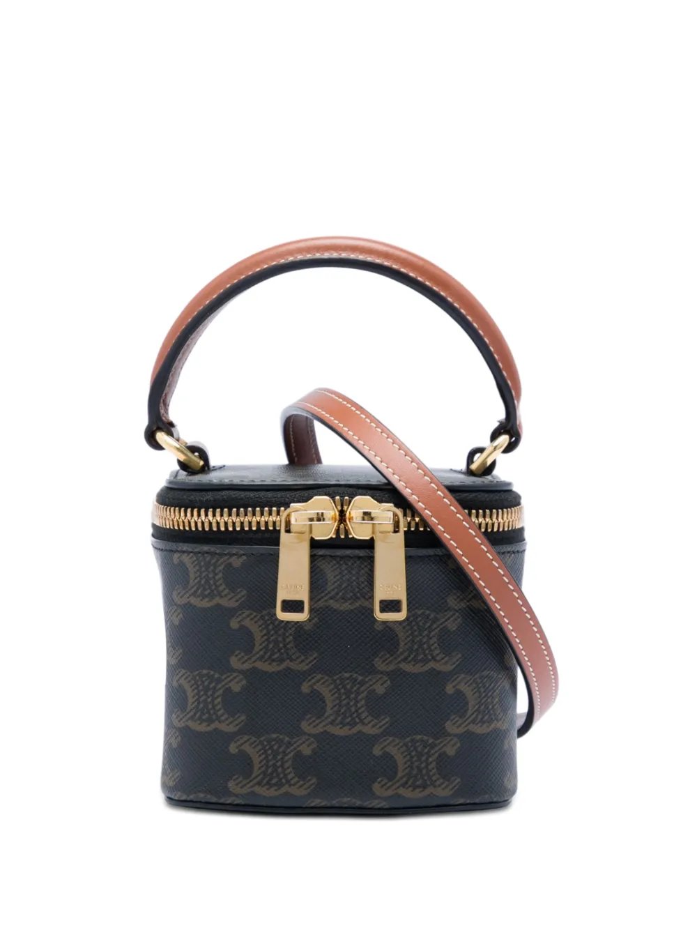 2023 Mini Triomphe Coated Canvas Vanity Case satchel