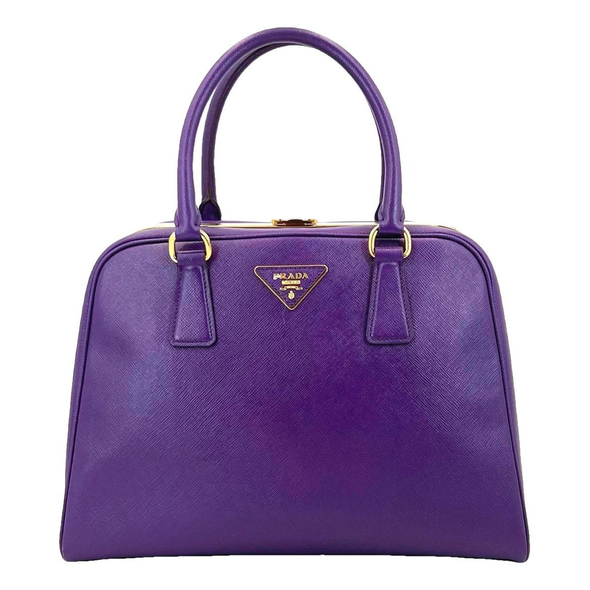 Pyramid leather handbag