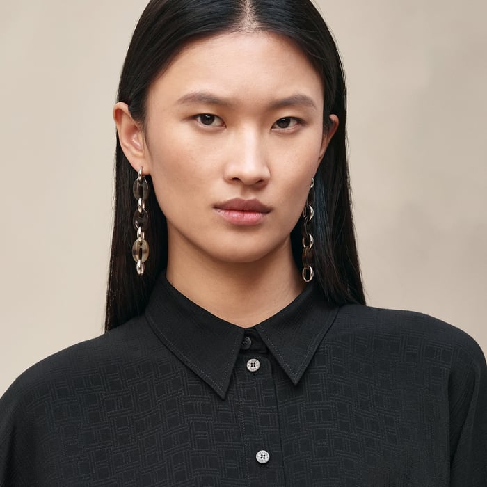 Noir Silk Blouse