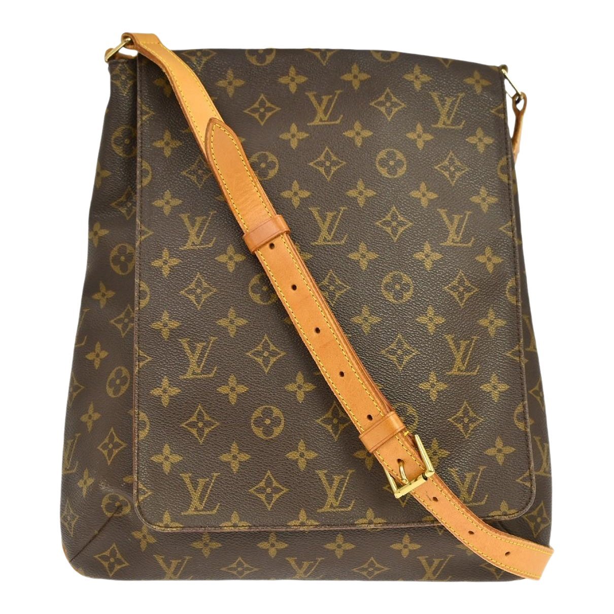 Musette cloth handbag