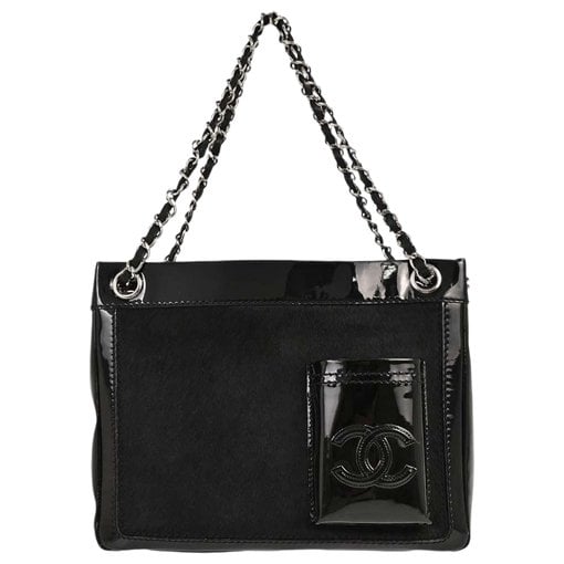 Patent leather backpack