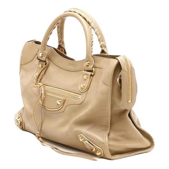 City leather handbag