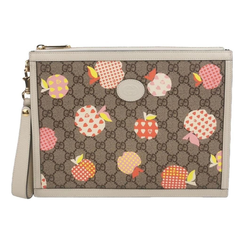 Leather clutch bag