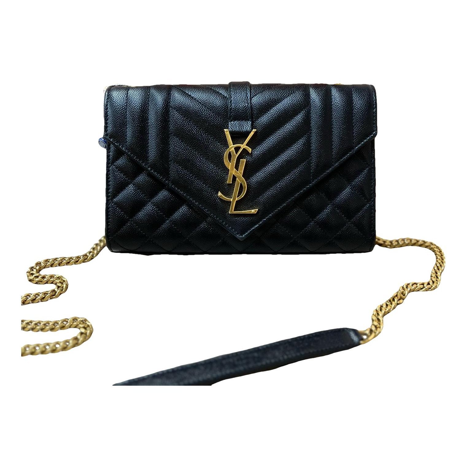 Envelope leather handbag