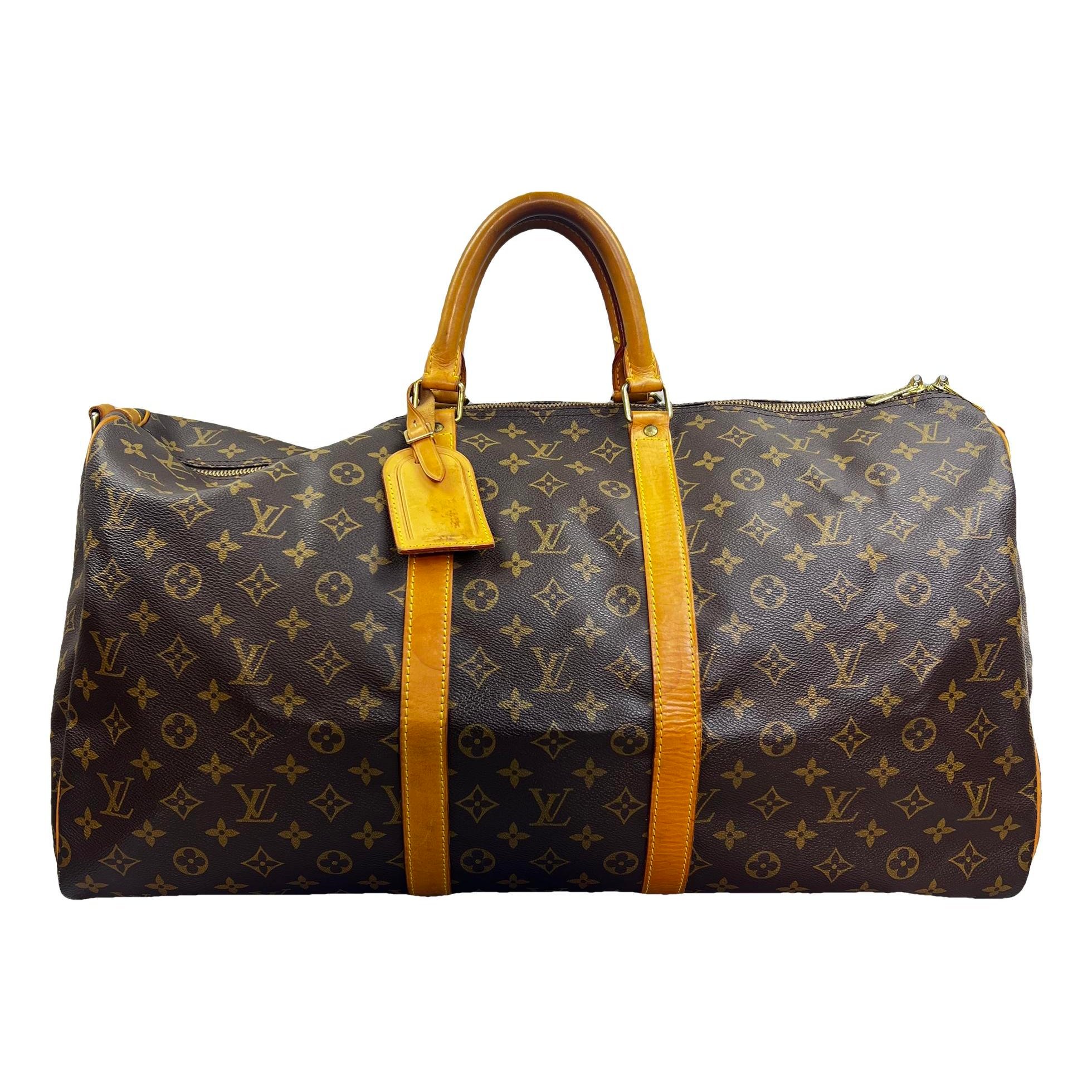 Keepall leather travel bag