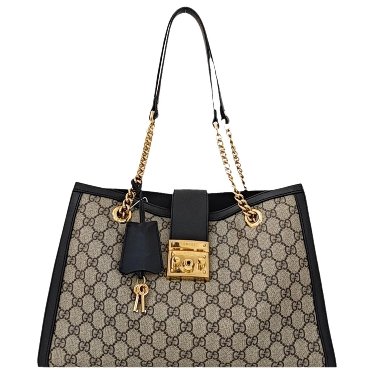 Padlock leather handbag