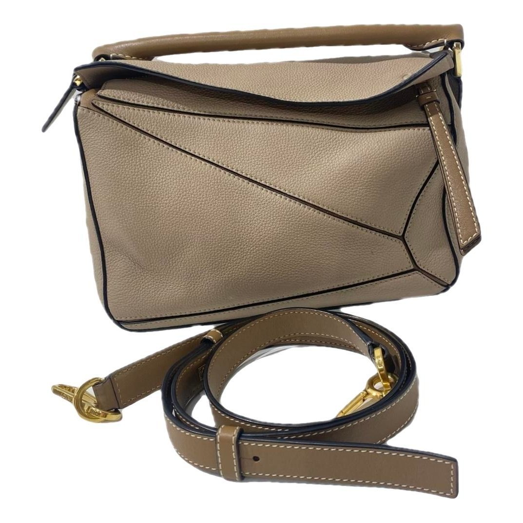 Puzzle leather handbag