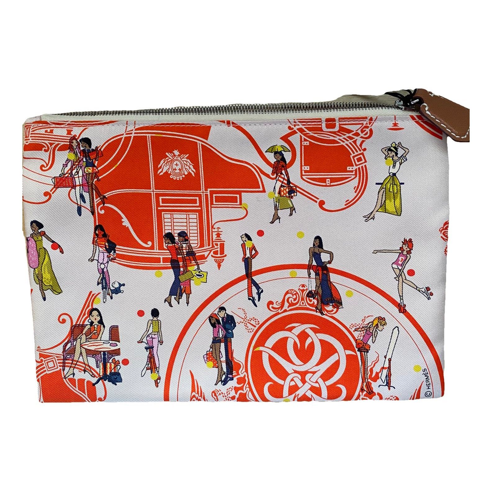 Silk clutch bag