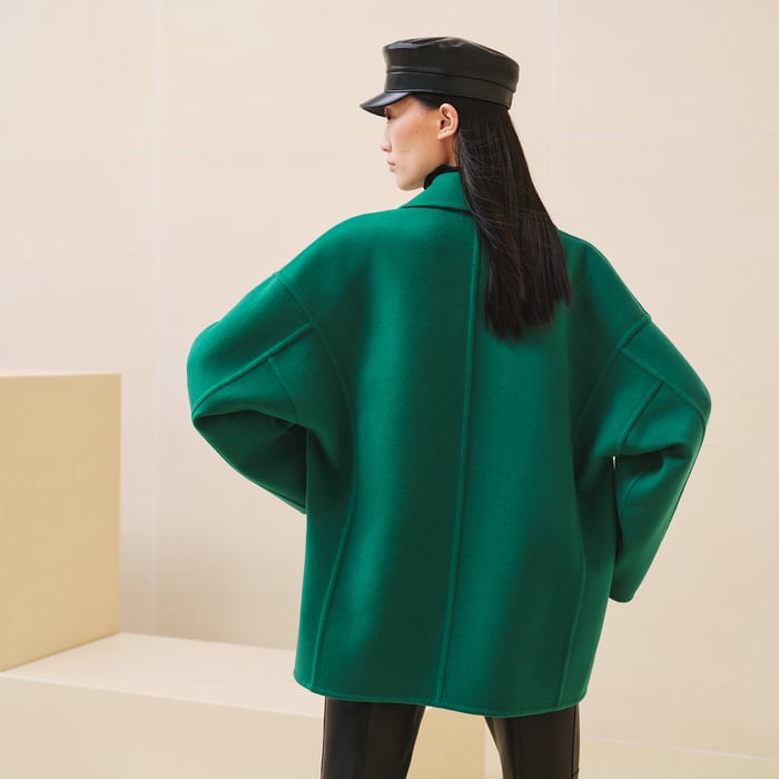 Vert Acanthe Cashmere Pea Coat