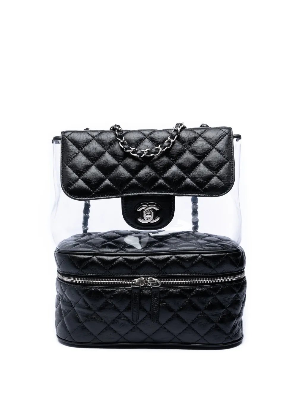 2018 Quilted Lambskin and PVC Aquarium shoulder bag