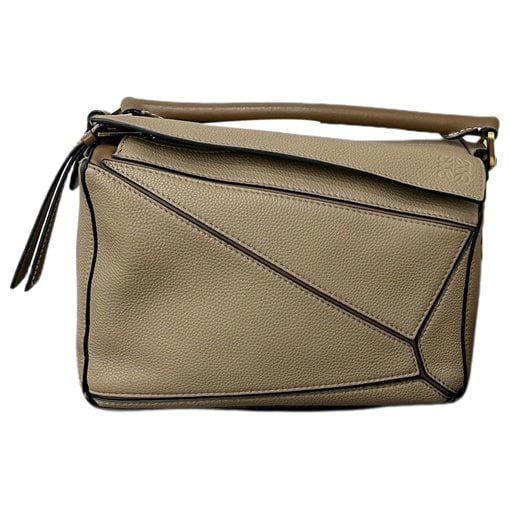 Puzzle leather handbag
