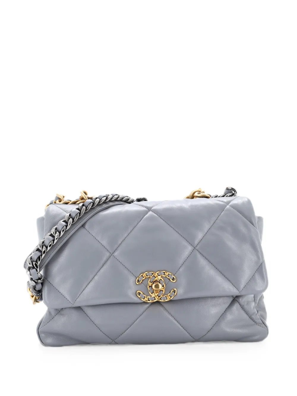 19 Flap Bag Quilted Leather Large crossbody bag