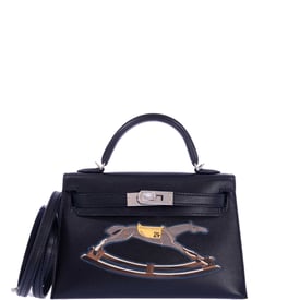 Hermes Hermès Kelly 20 Mini II Cheval de Bois Palladium Hardware