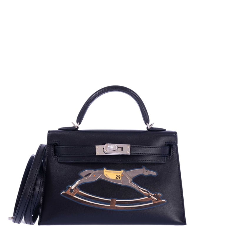 Hermes Hermès Kelly 20 Mini II Cheval de Bois Palladium Hardware