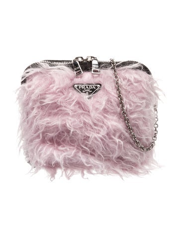 Tessuto faux fur crossbody bag