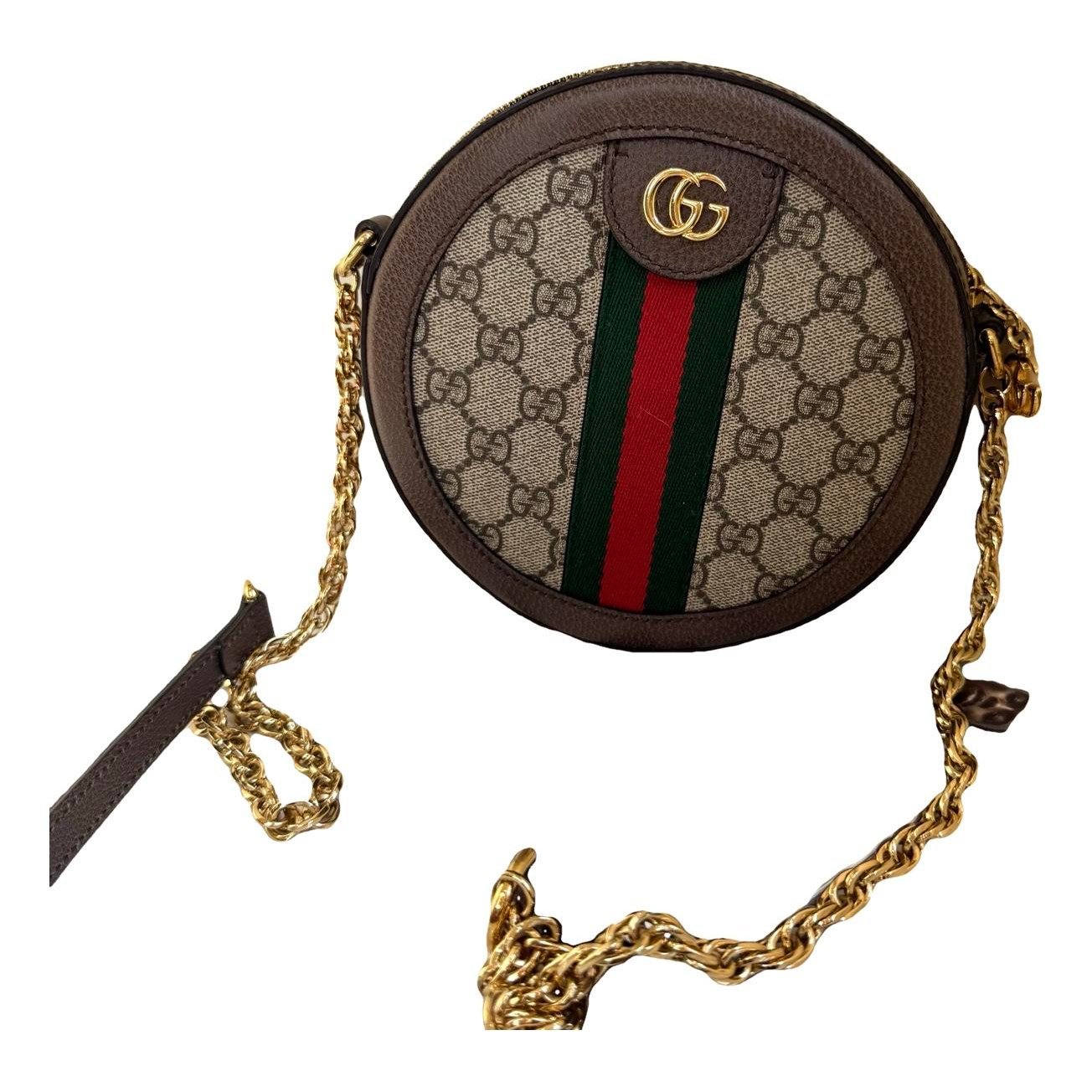 Ophidia Round leather handbag