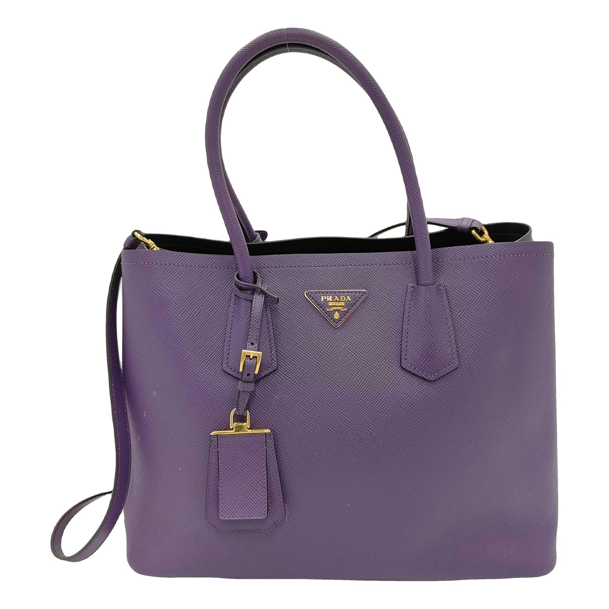Double leather tote