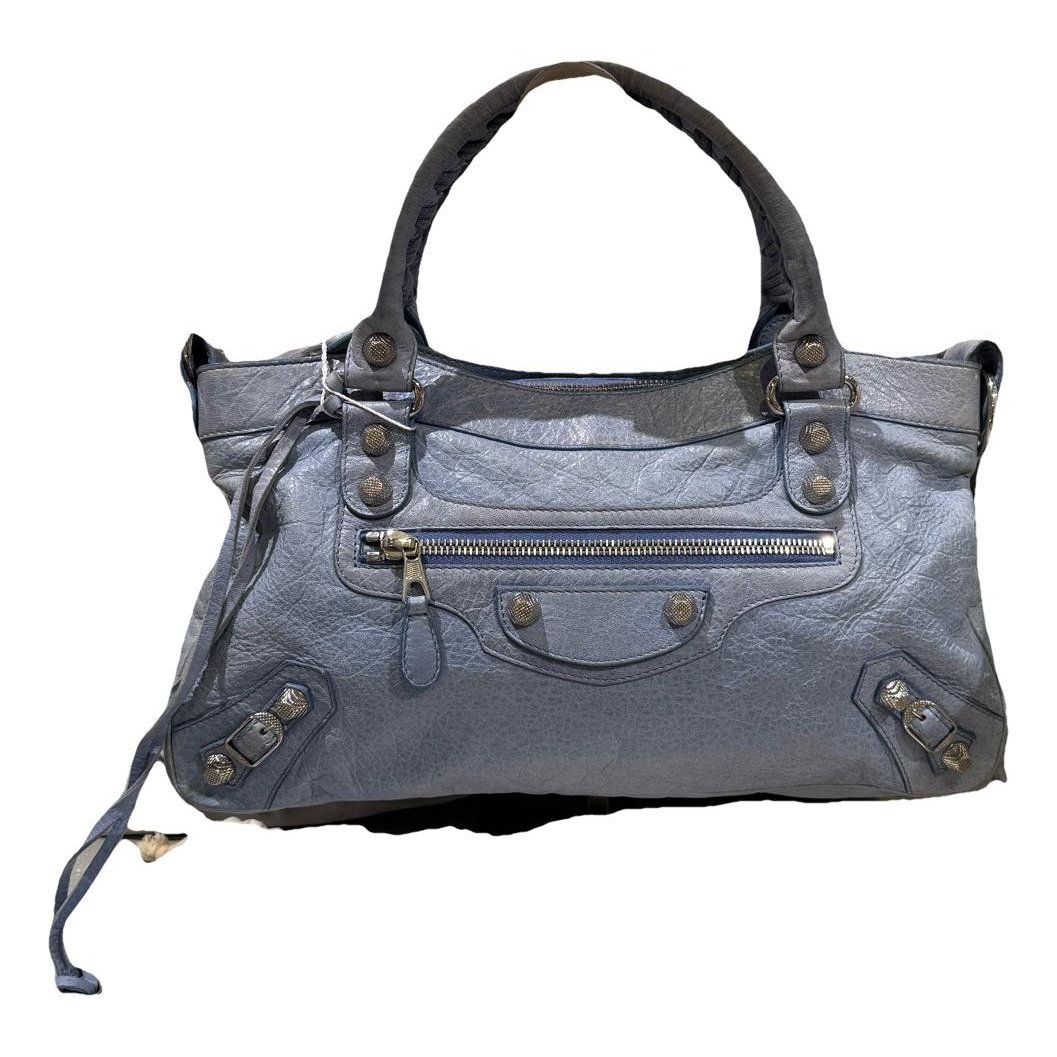 City leather handbag