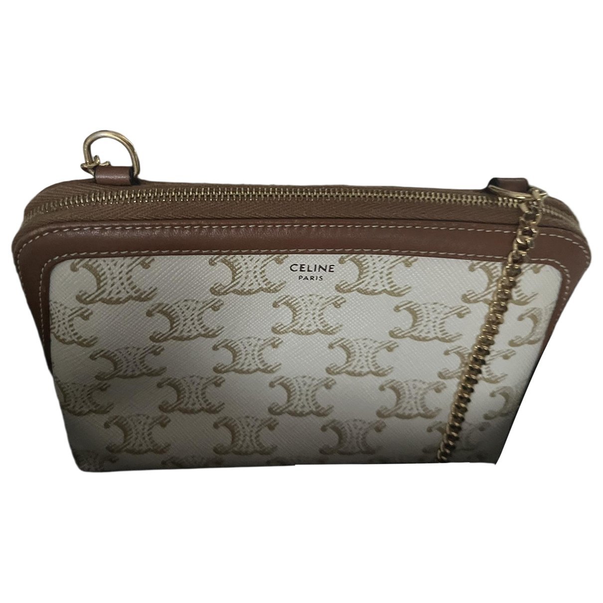 Leather clutch bag