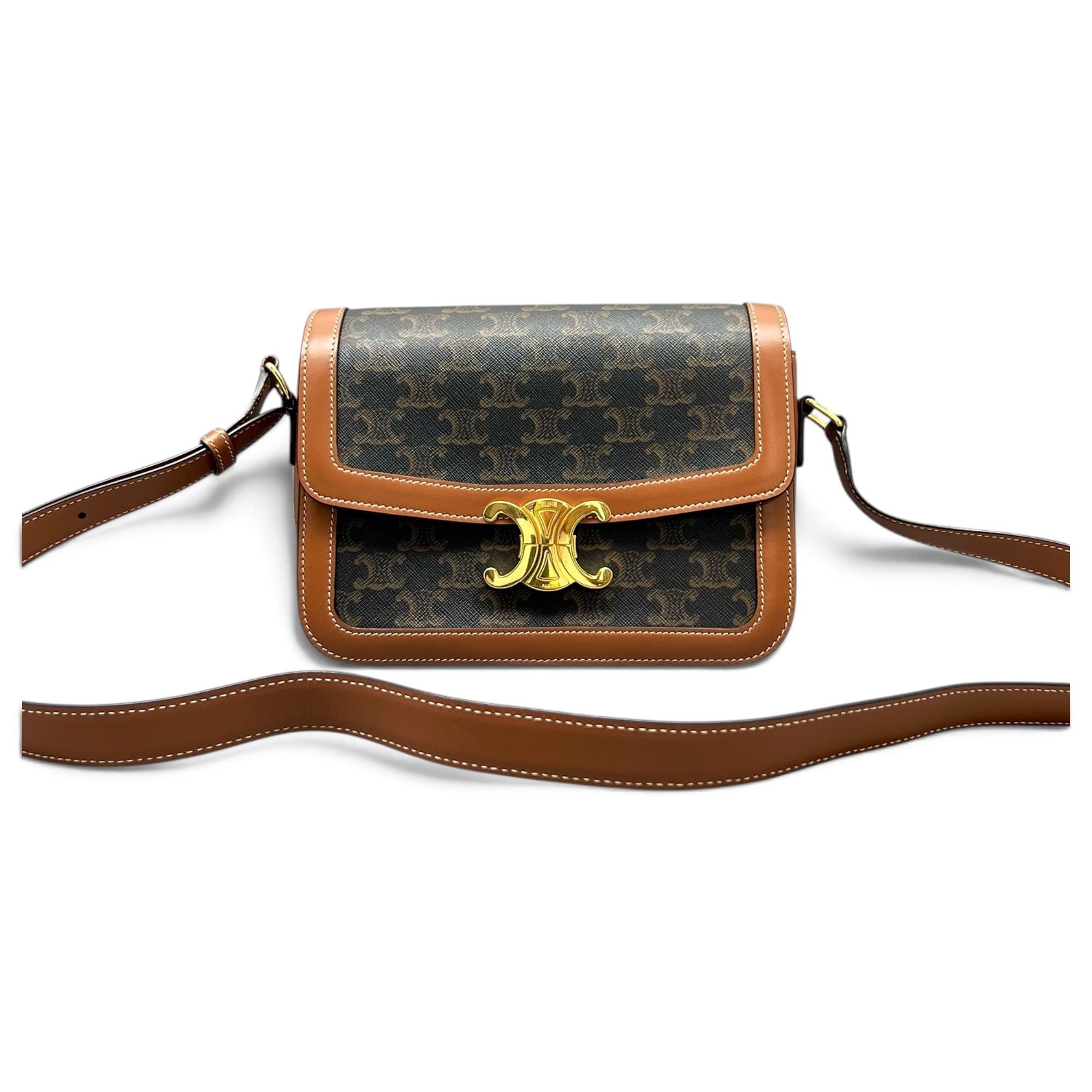 Triomphe leather handbag