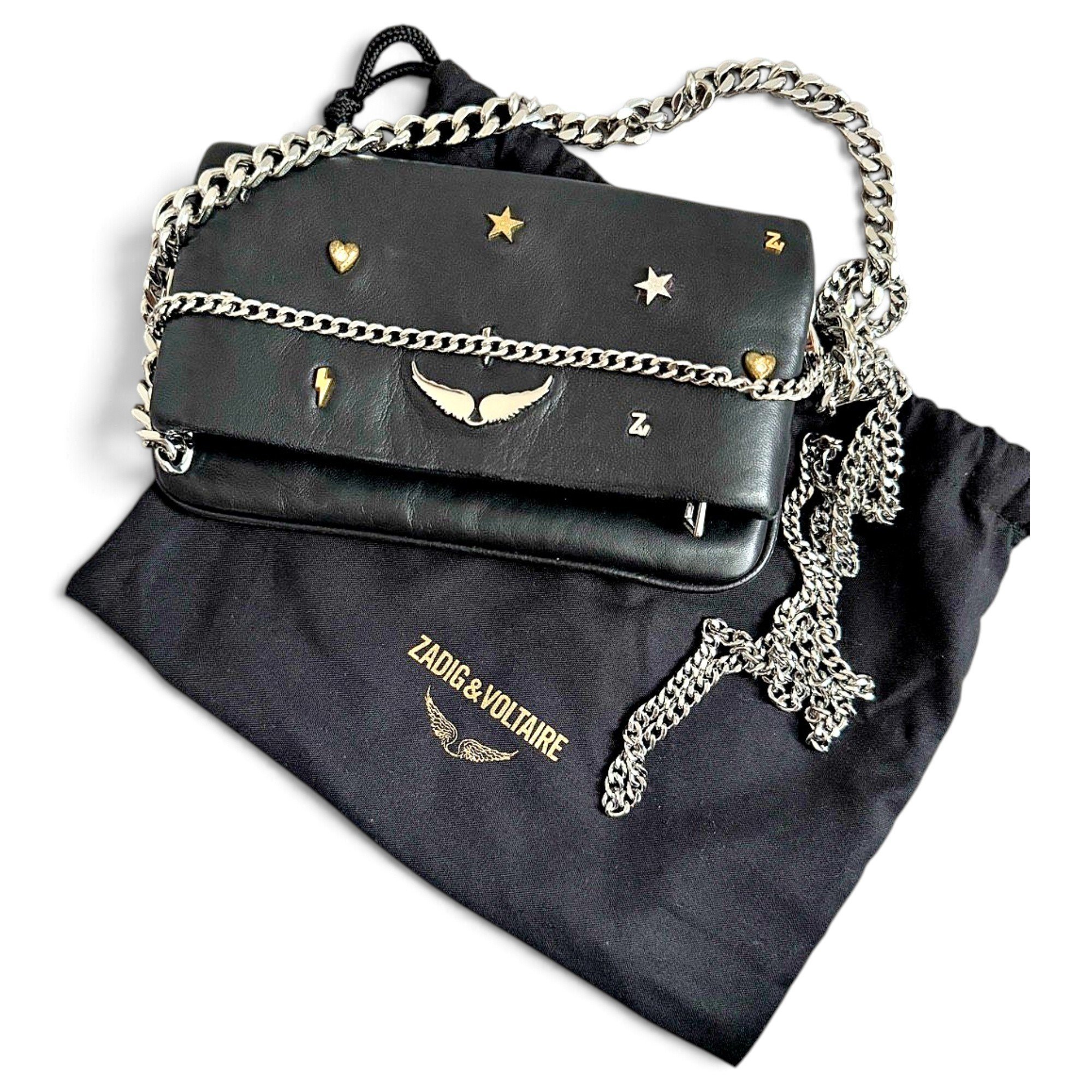 Rock leather crossbody bag
