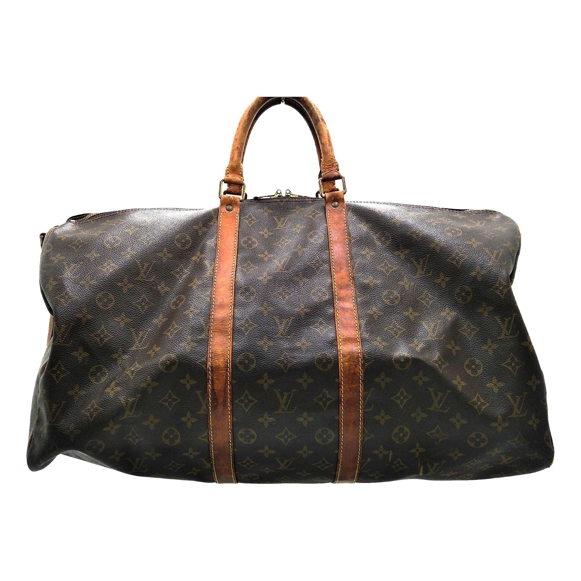 Keepall leather travel bag