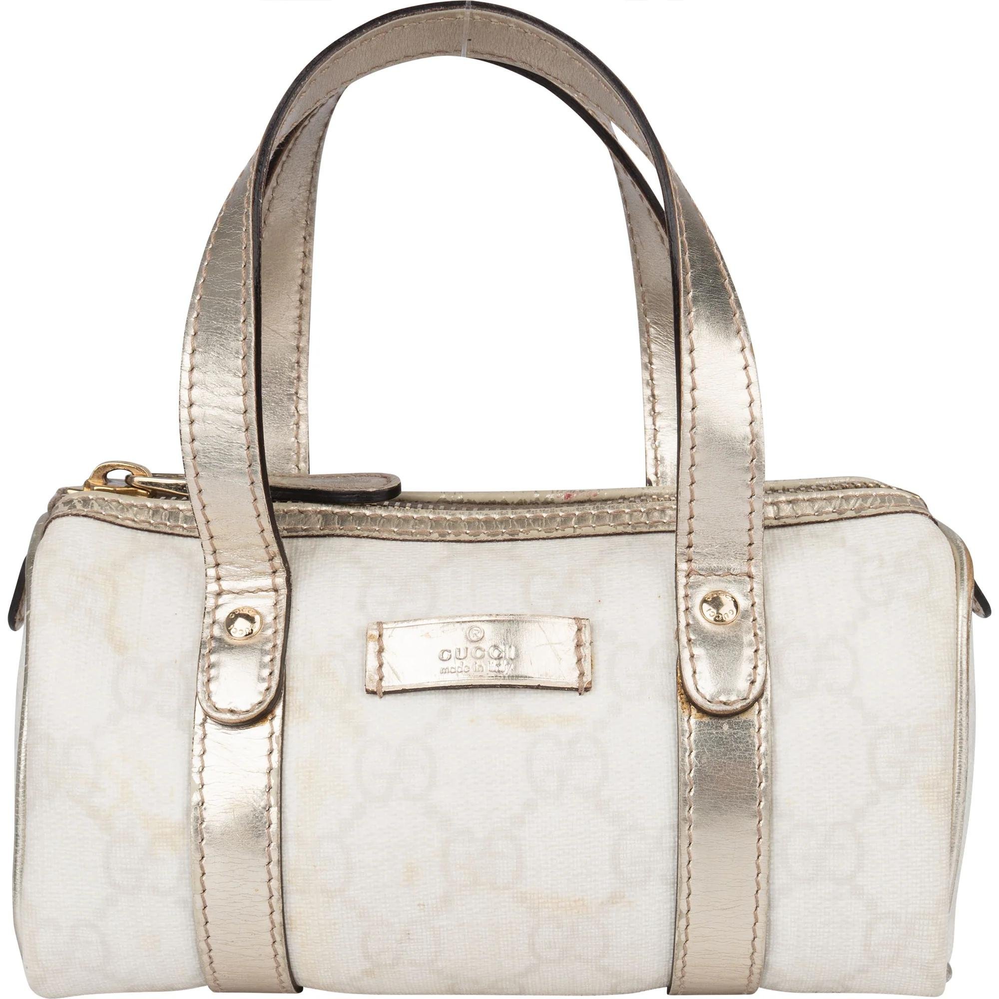 Boston patent leather bowling bag