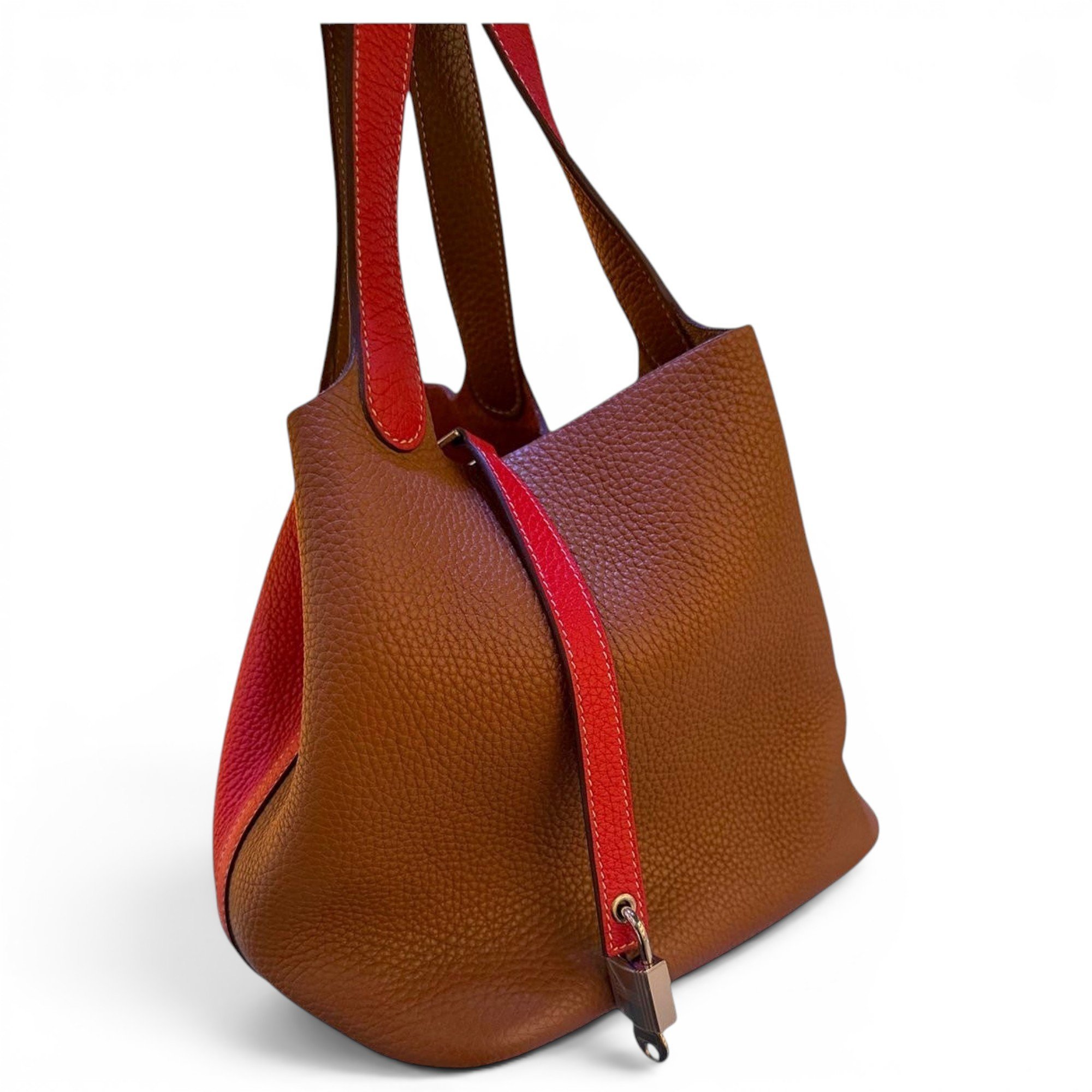Picotin leather tote