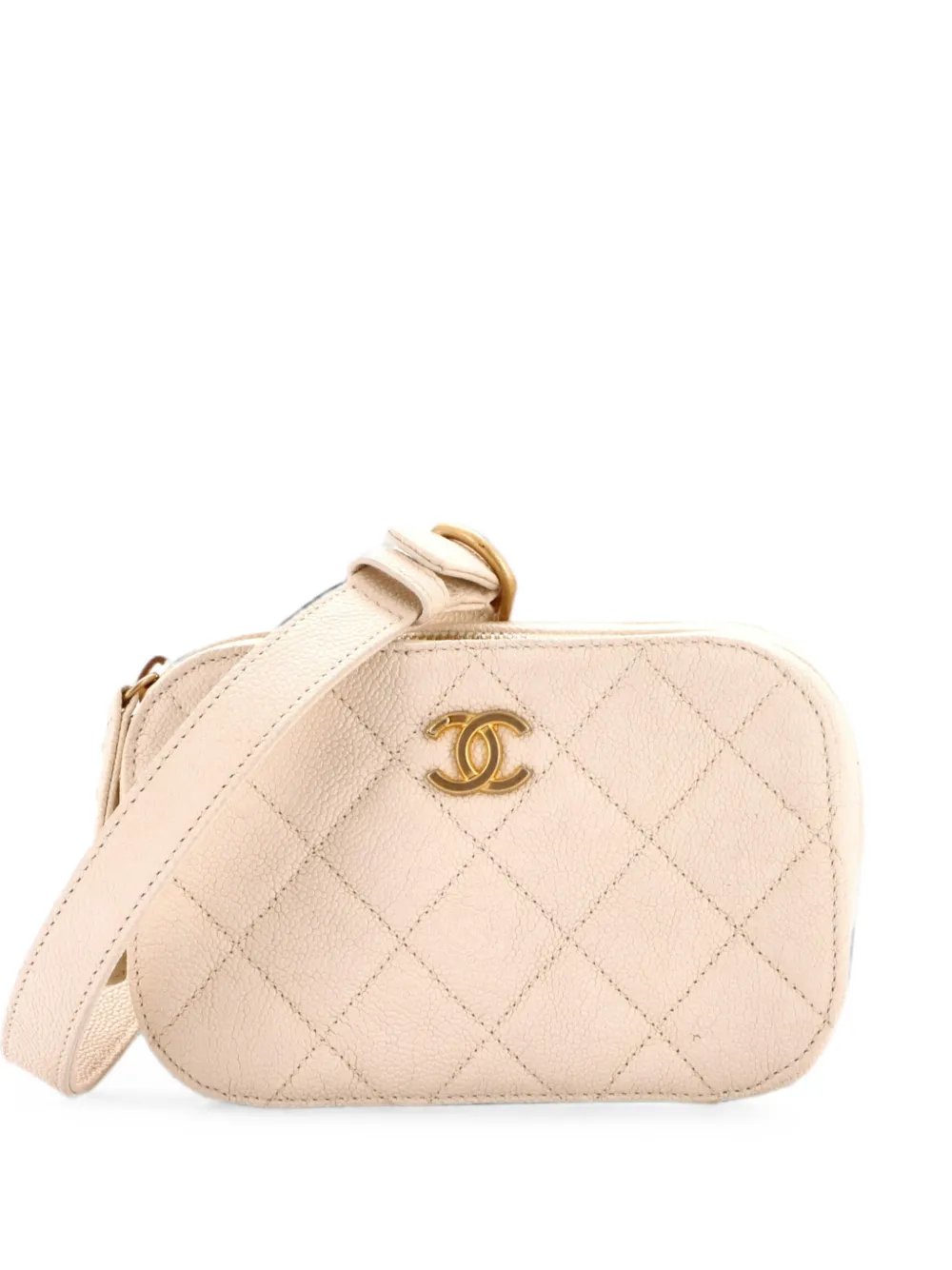Zip Around Quilted Caviar belt bag