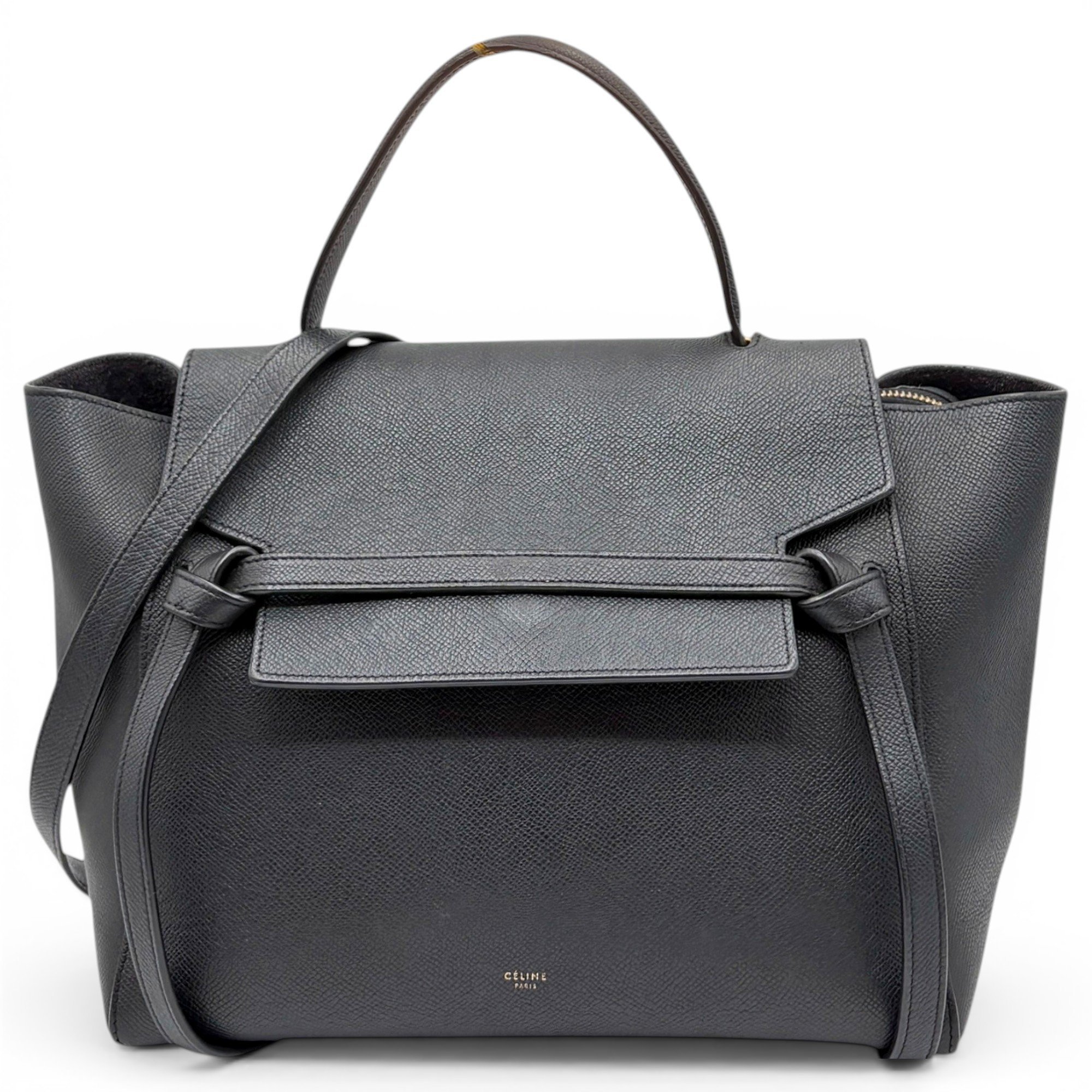 Belt pony-style calfskin handbag