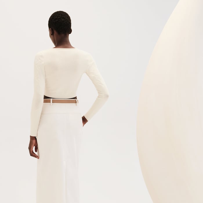 Blanc Naturel "H" Long-sleeve Sweater