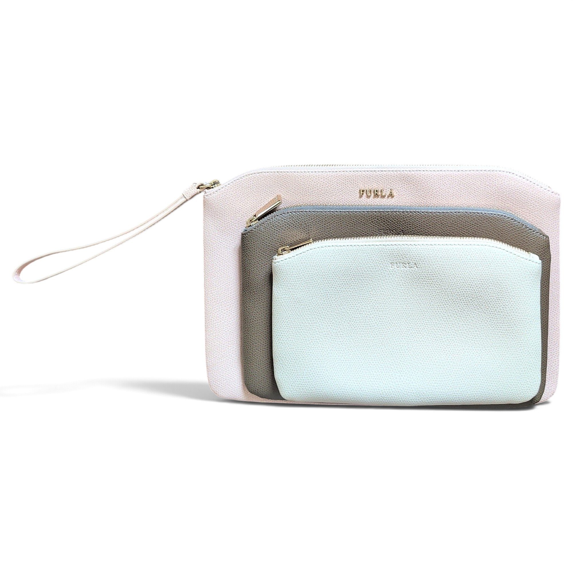 Leather clutch bag
