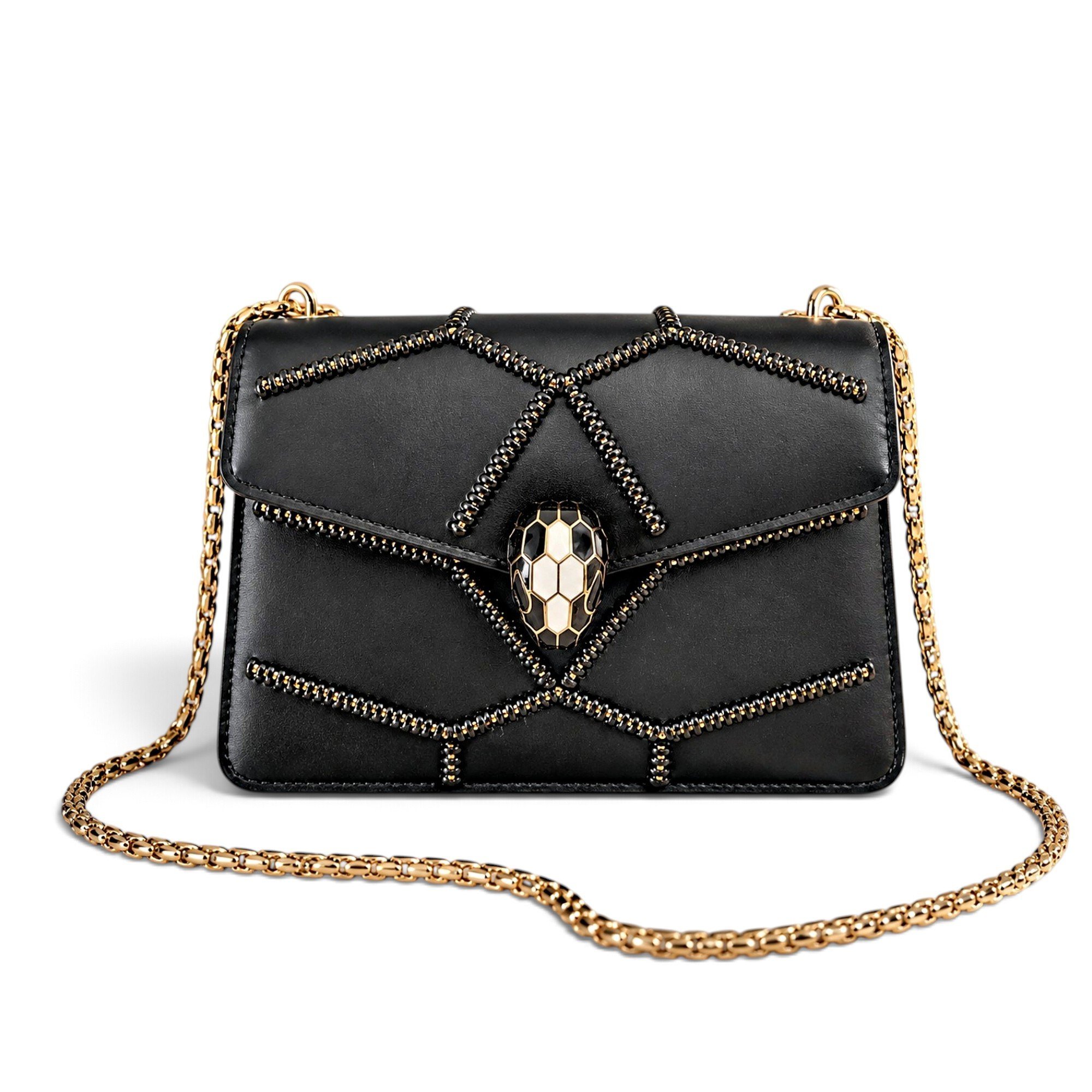 Serpenti leather handbag