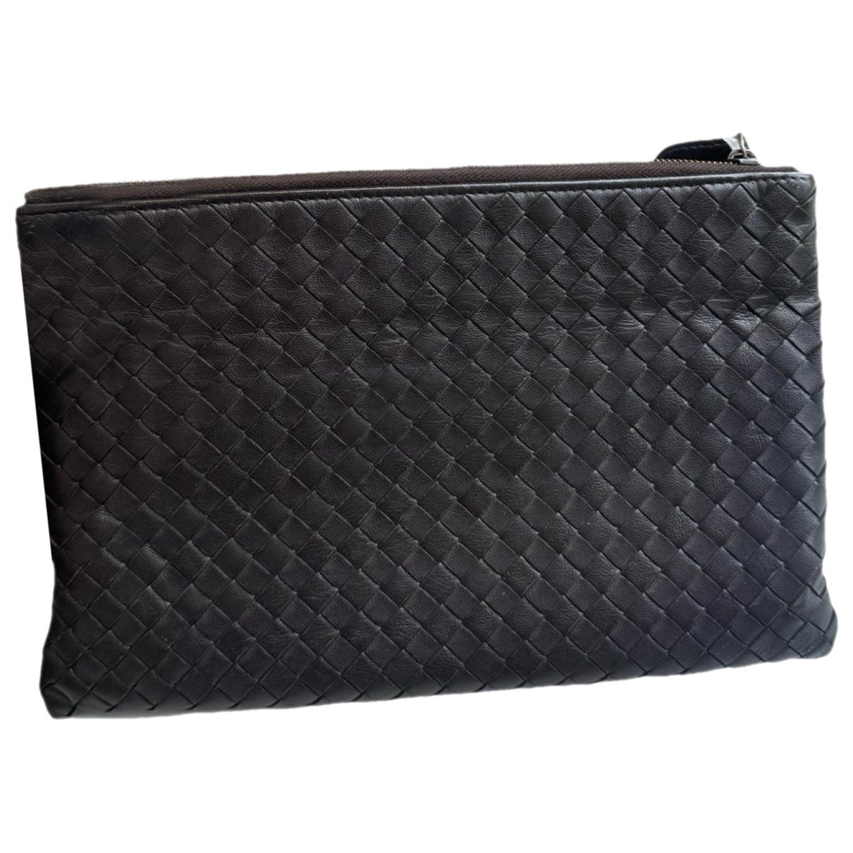 Leather clutch bag