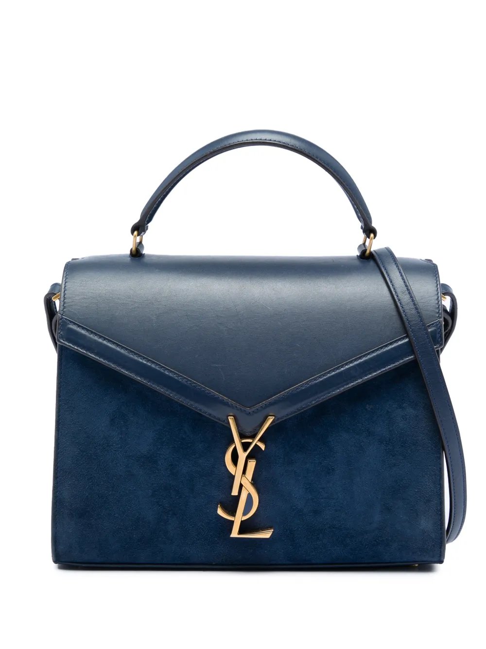 2019 Medium Calfskin and Suede Classic Monogram Cassandra Top Handle Bag satchel