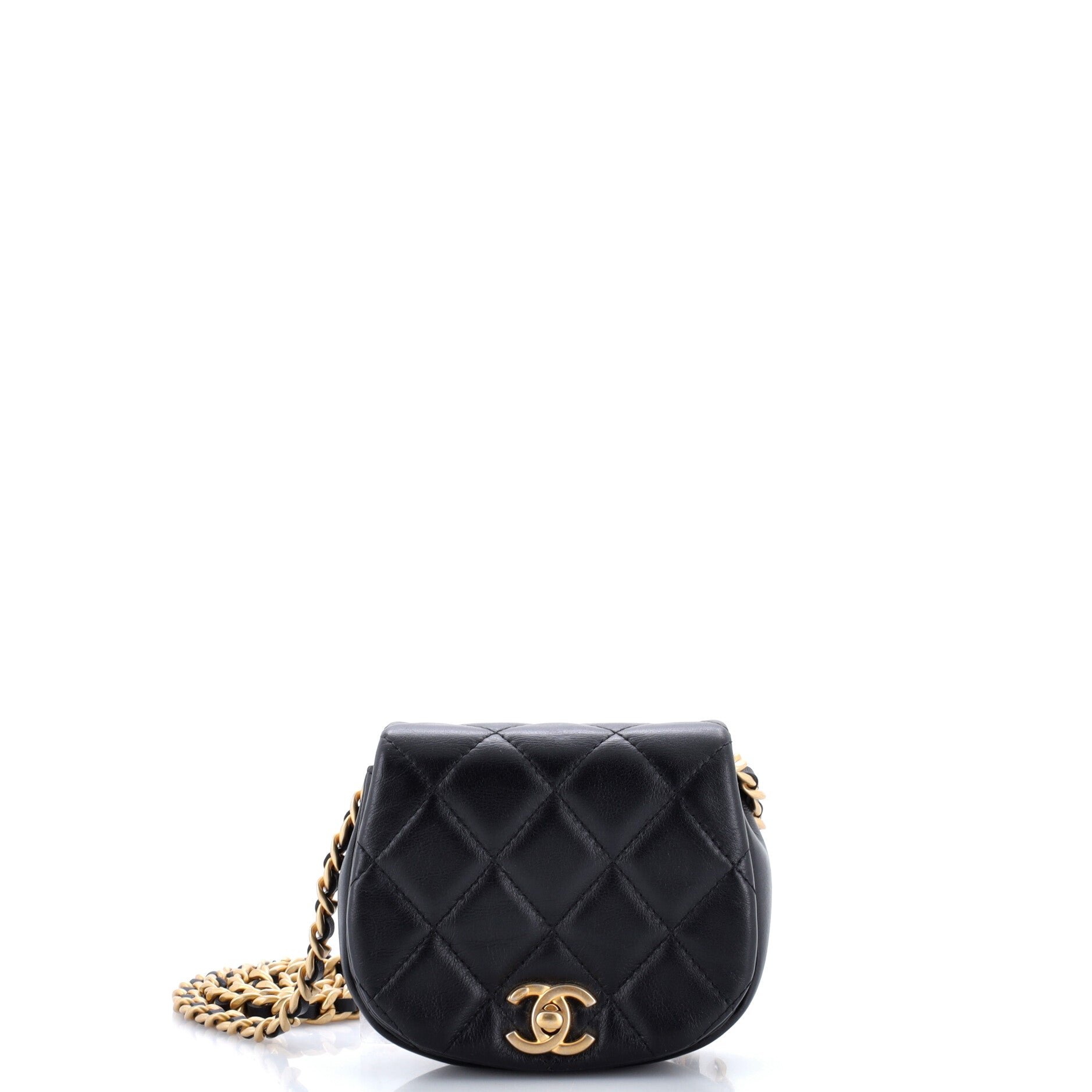Coco Mail Clutch with Chain Quilted Calfskin Mini