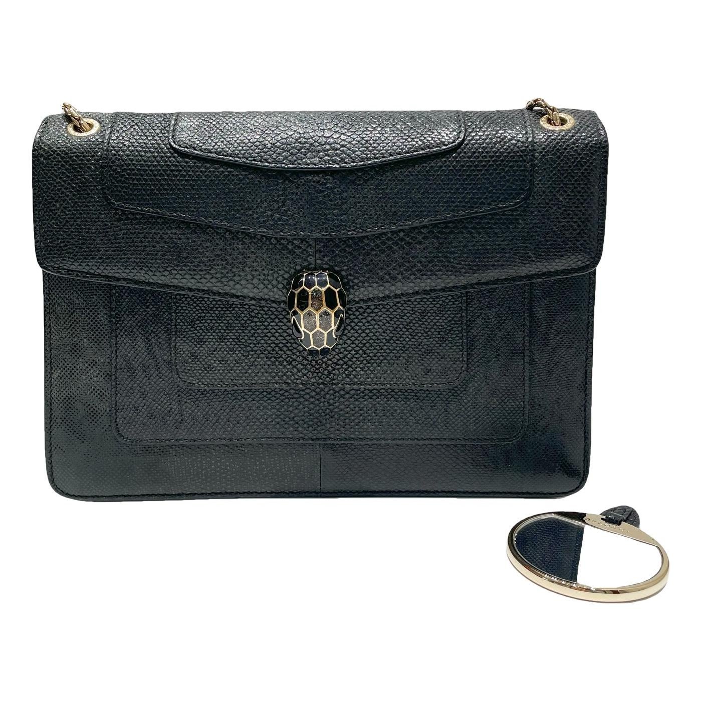 Bvlgari Serpenti leather handbag