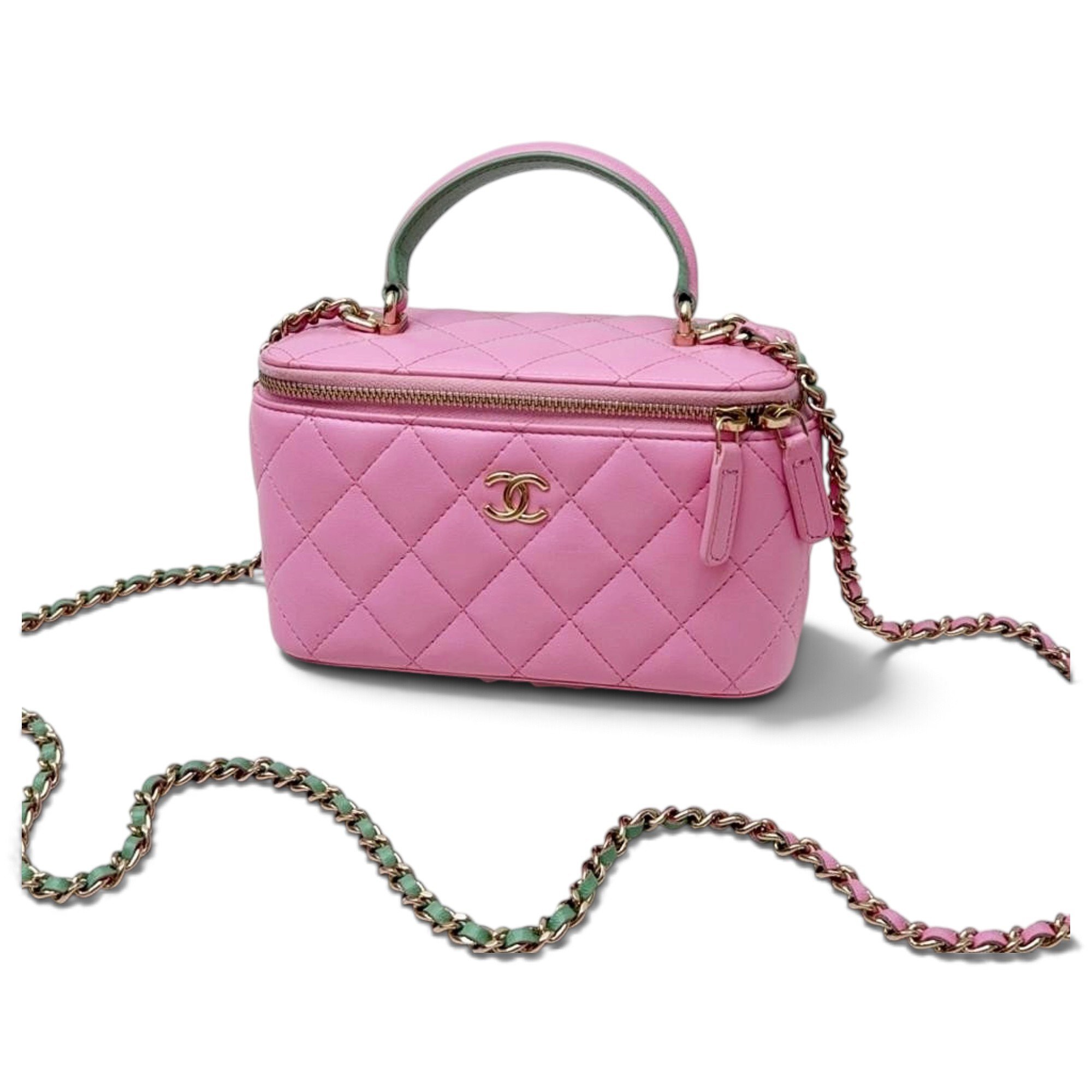 Vanity leather handbag