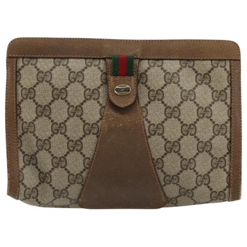 Leather clutch bag