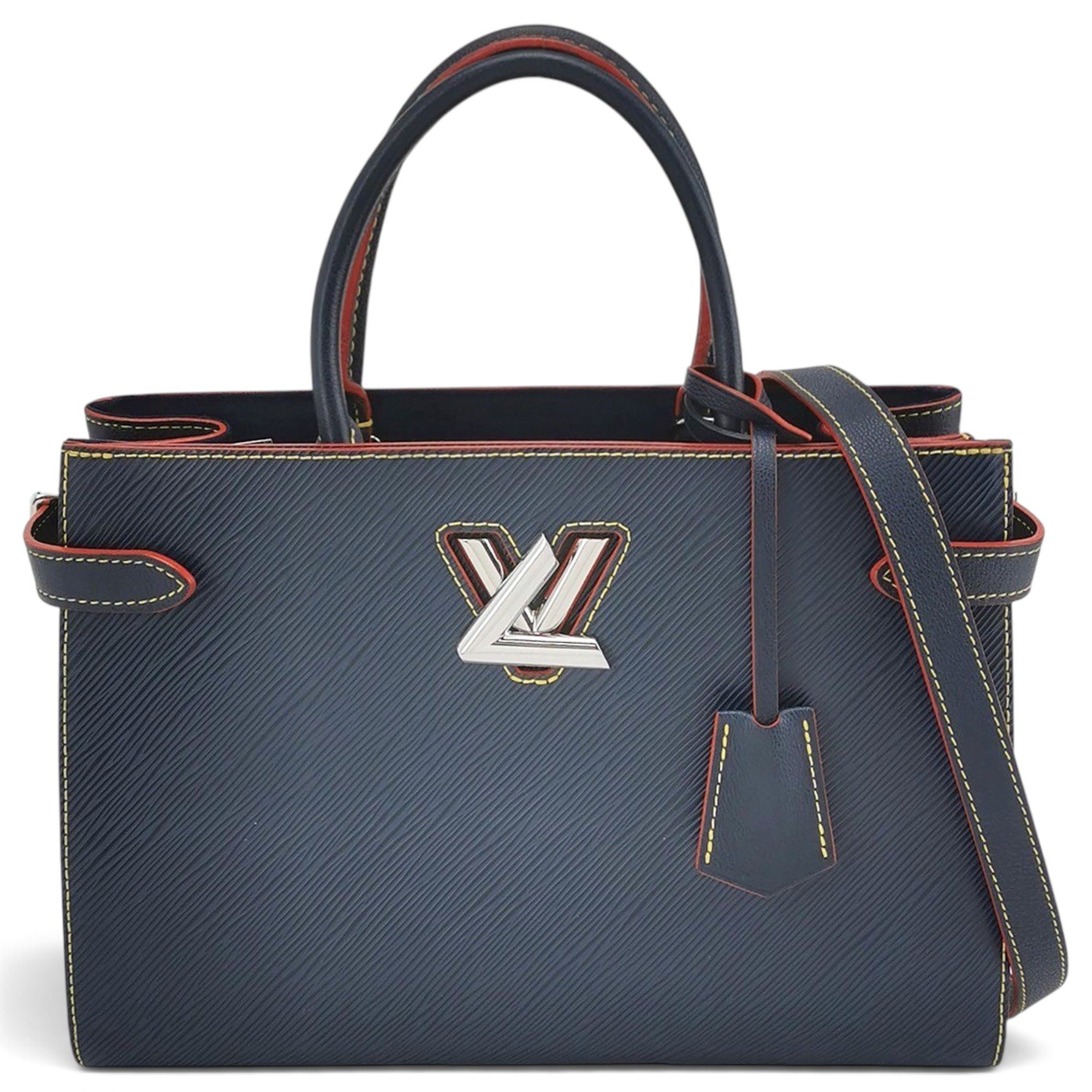 Twist leather handbag