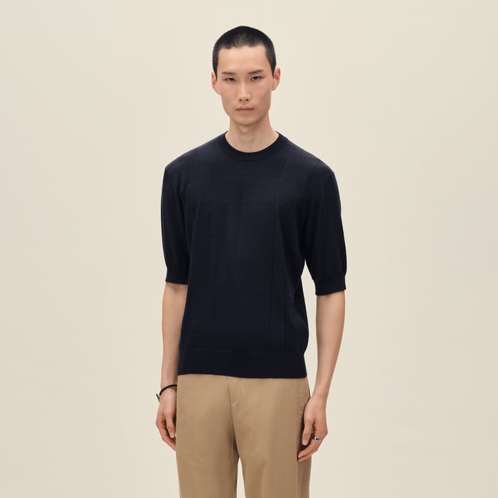 Marine "Jeu De Points Sellier" Crewneck Sweater