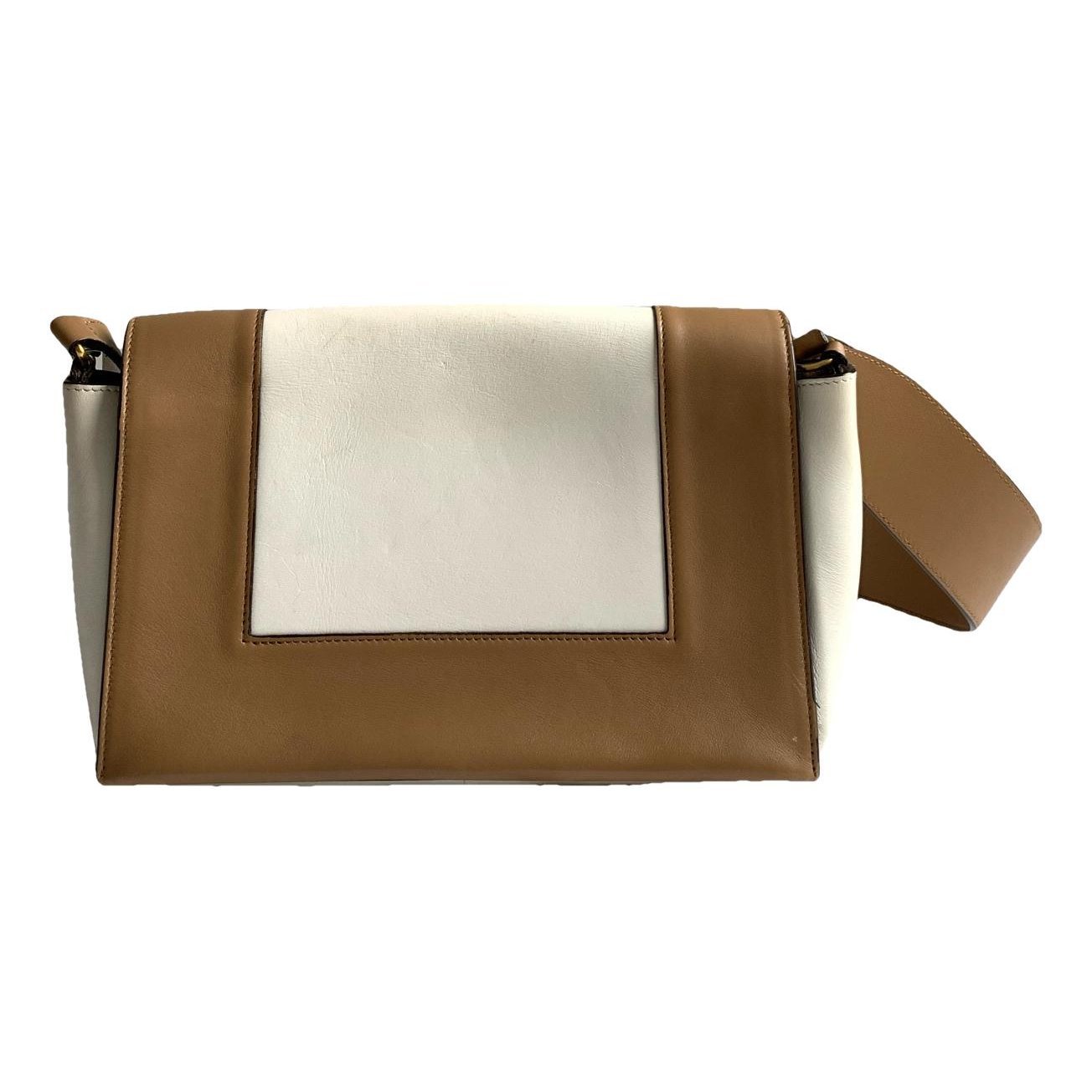 Frame leather handbag