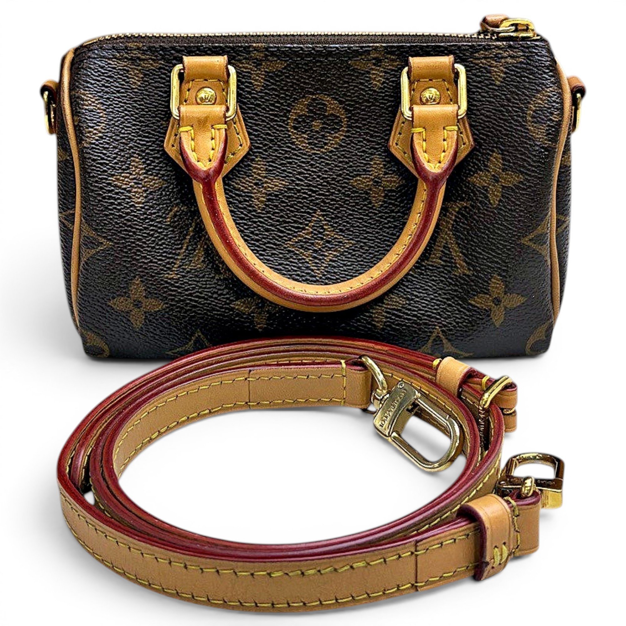 Nano Speedy / Mini HL leather crossbody bag