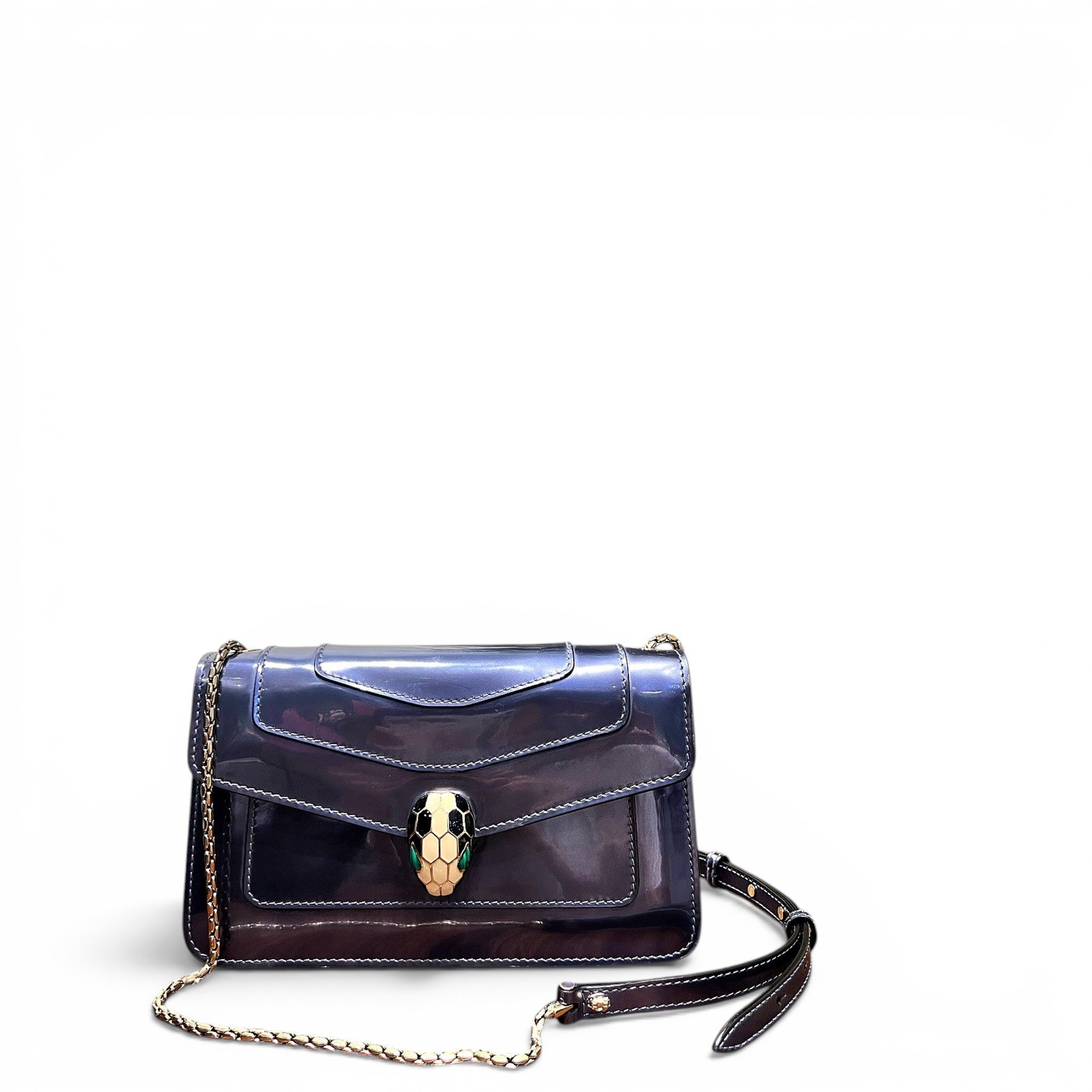 Bvlgari Serpenti patent leather handbag