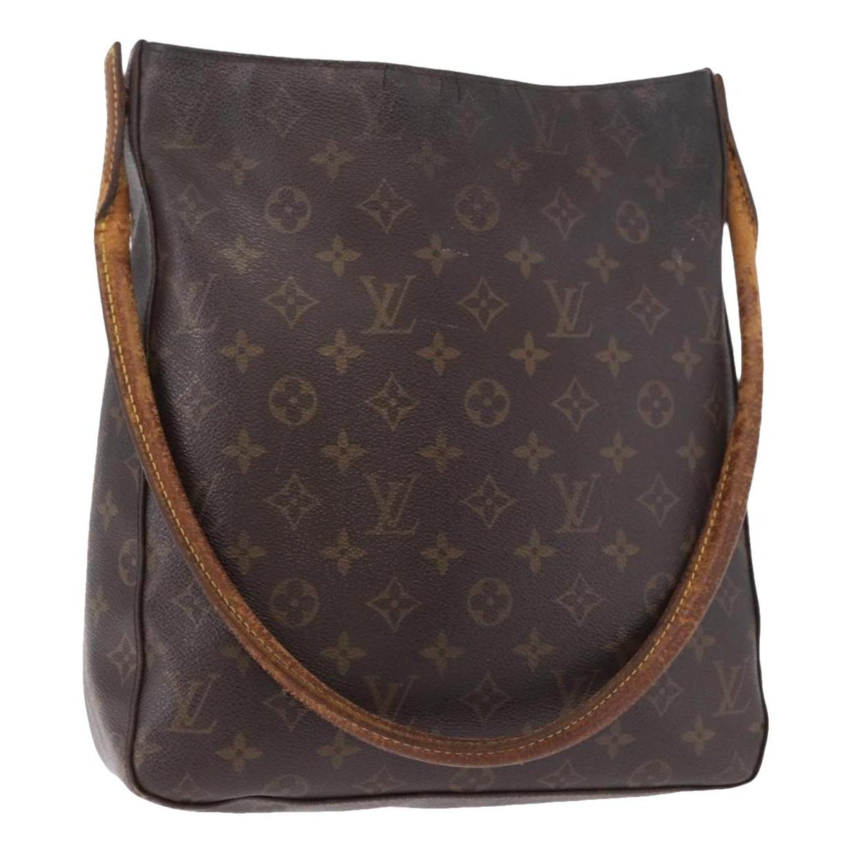 Looping leather handbag