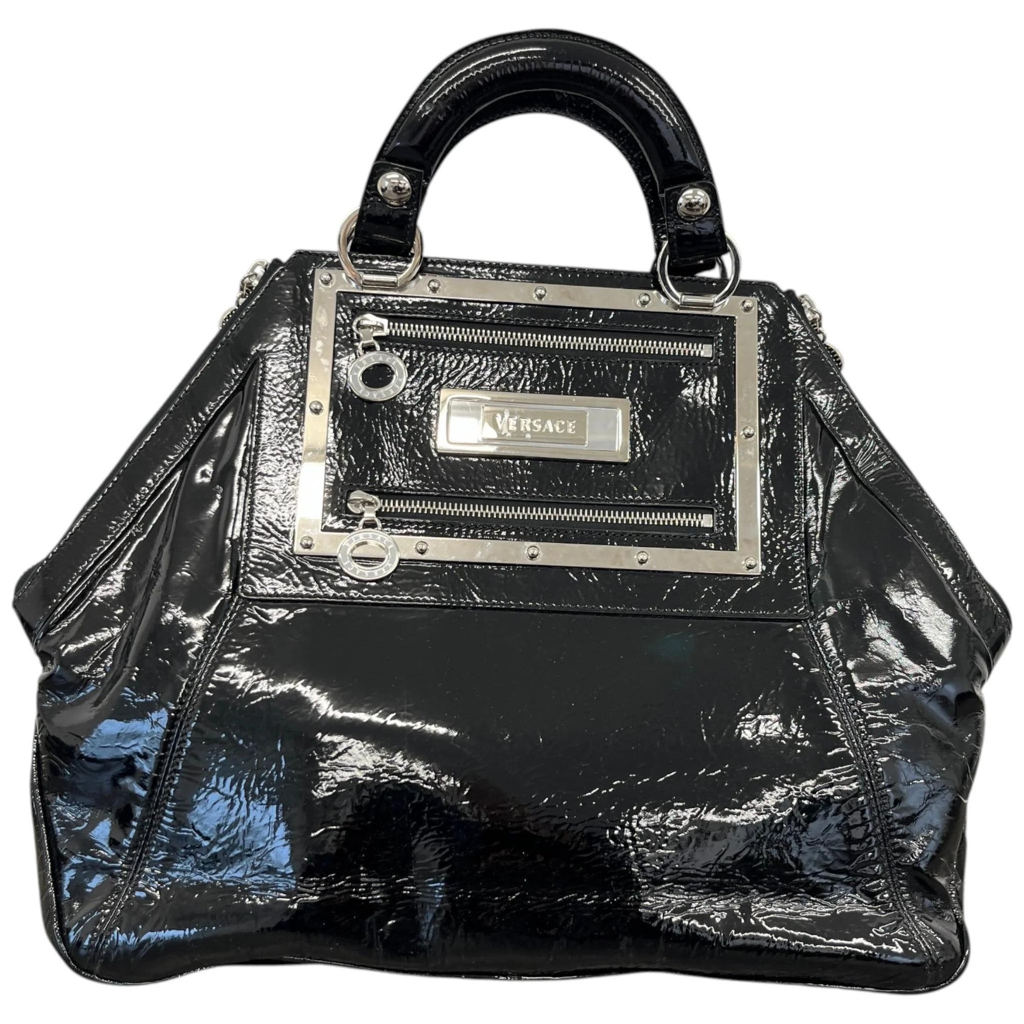 Patent leather handbag