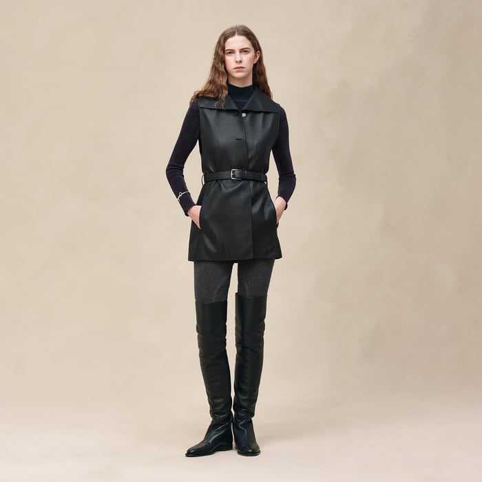 Noir Belted Vest
