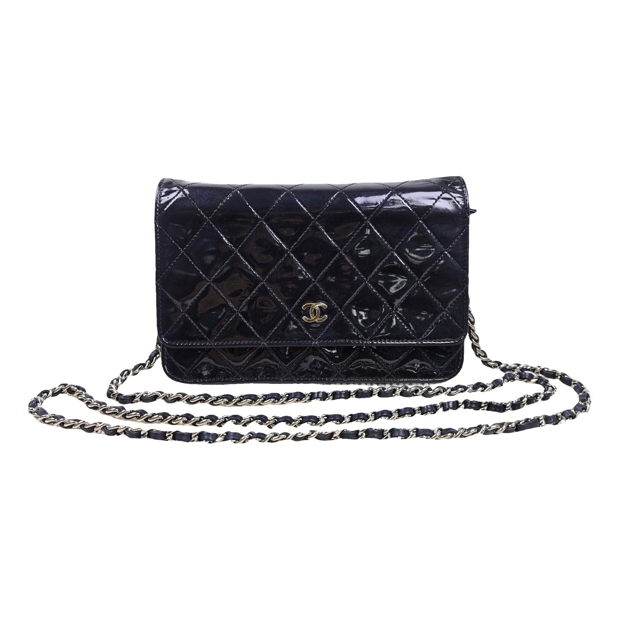 Patent leather handbag