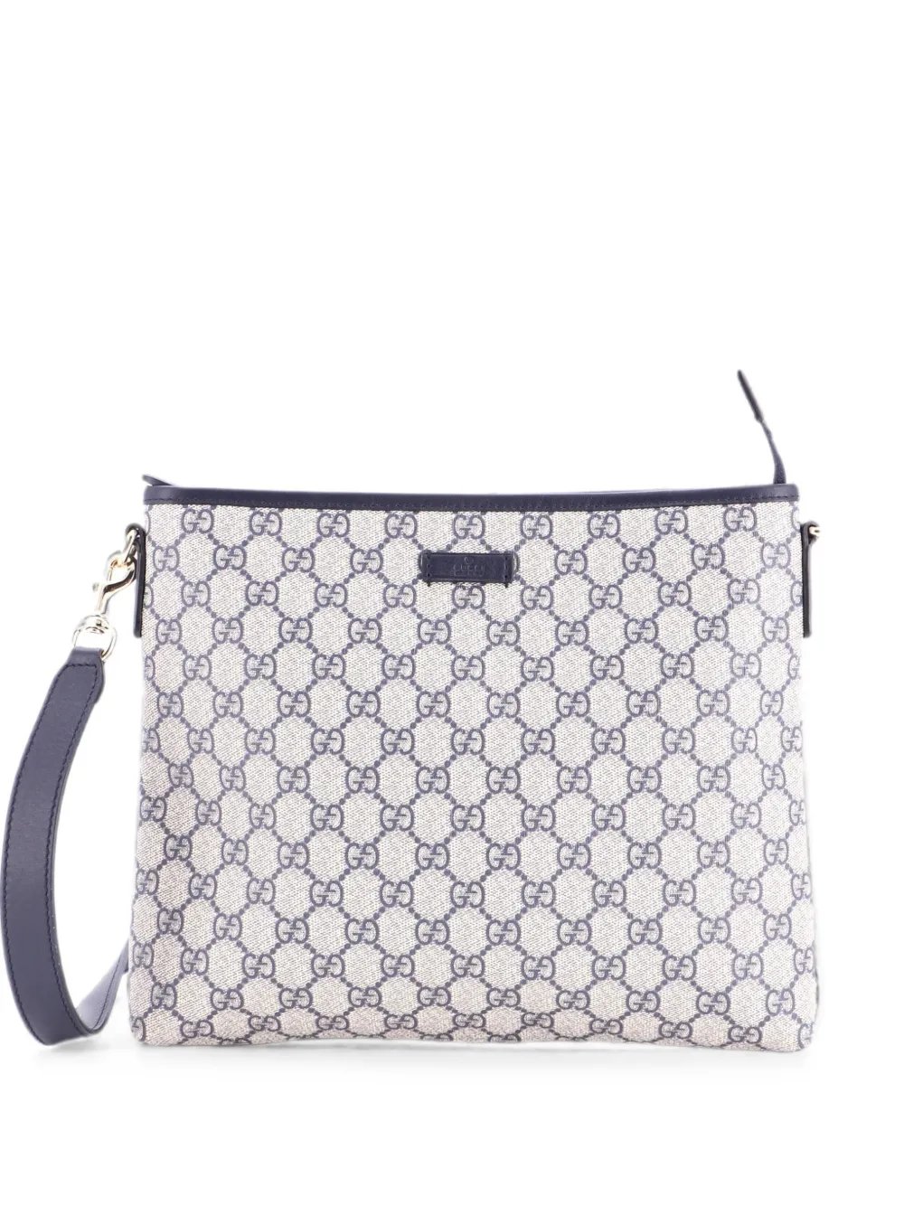 Zip Top Messenger Bag GG Coated Canvas Medium crossbody bag